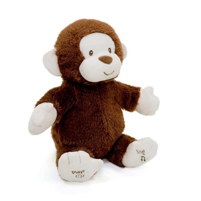 E767 Clappy Monkey Singing Clapping Plush Stuffed Animal Brown Soft Farting Monkey Plush Toy