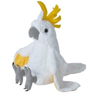 E818 White Cute Soft Cockatoo Bird Stuffed Animal Plush Toy Kids Gifts Adorable Parrot Plush Toy Bird